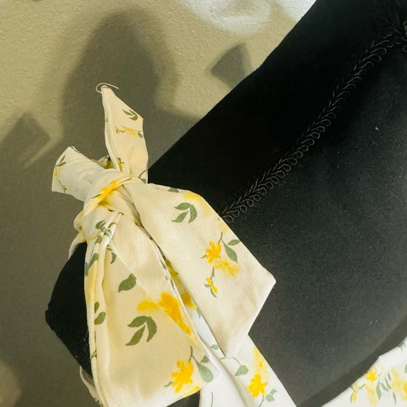 NWT Francesca's Nichole Yellow Floral Print Waist Dress Sz XL - Picture 6 of 11